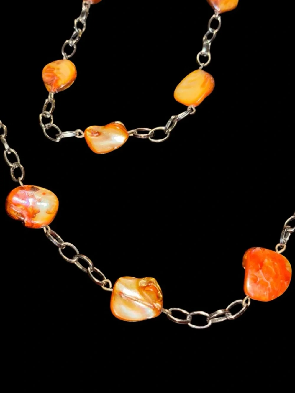 Carneleon Agathe Long Necklace - Chain Link Design +20 inches